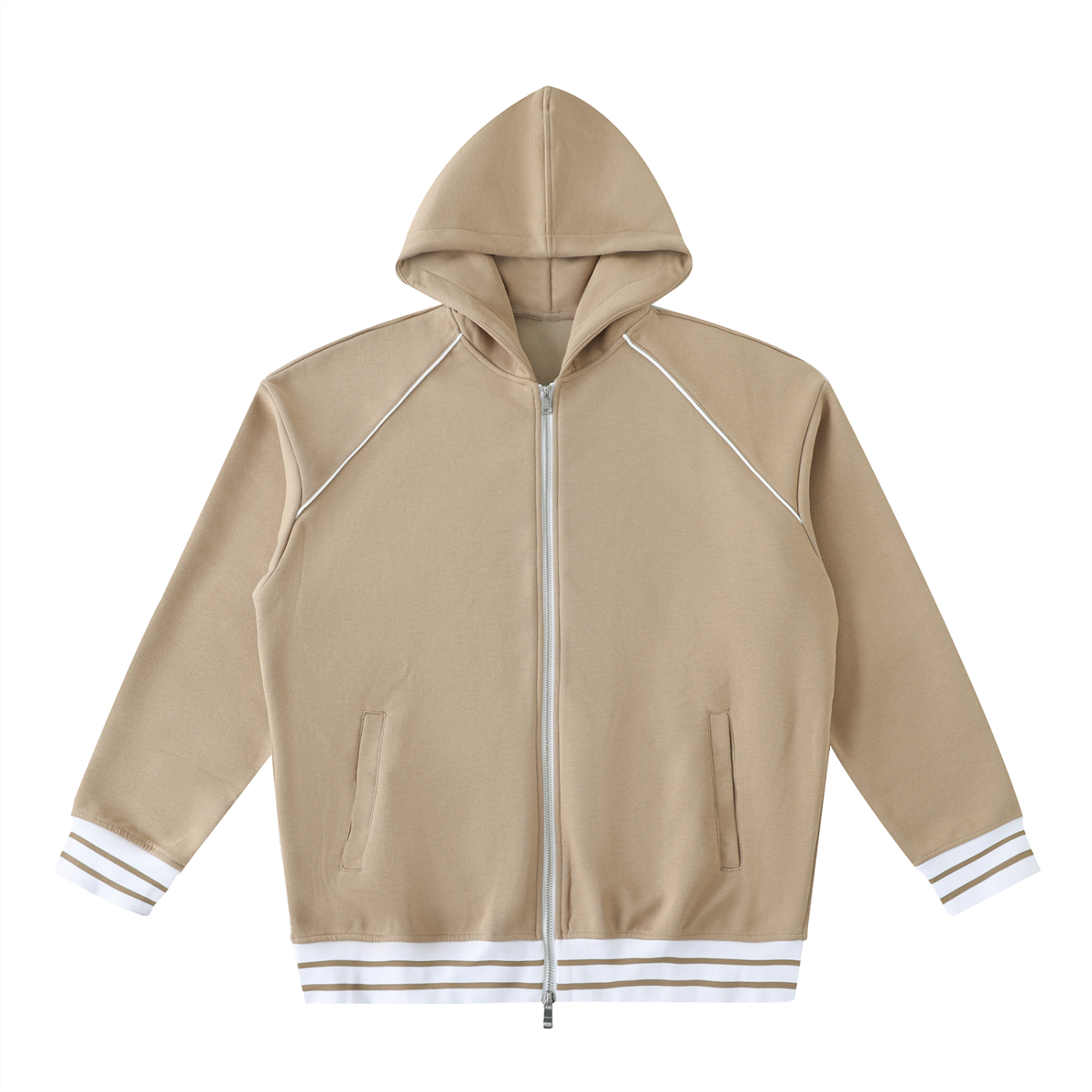 Striped Zip-Up Hoodie