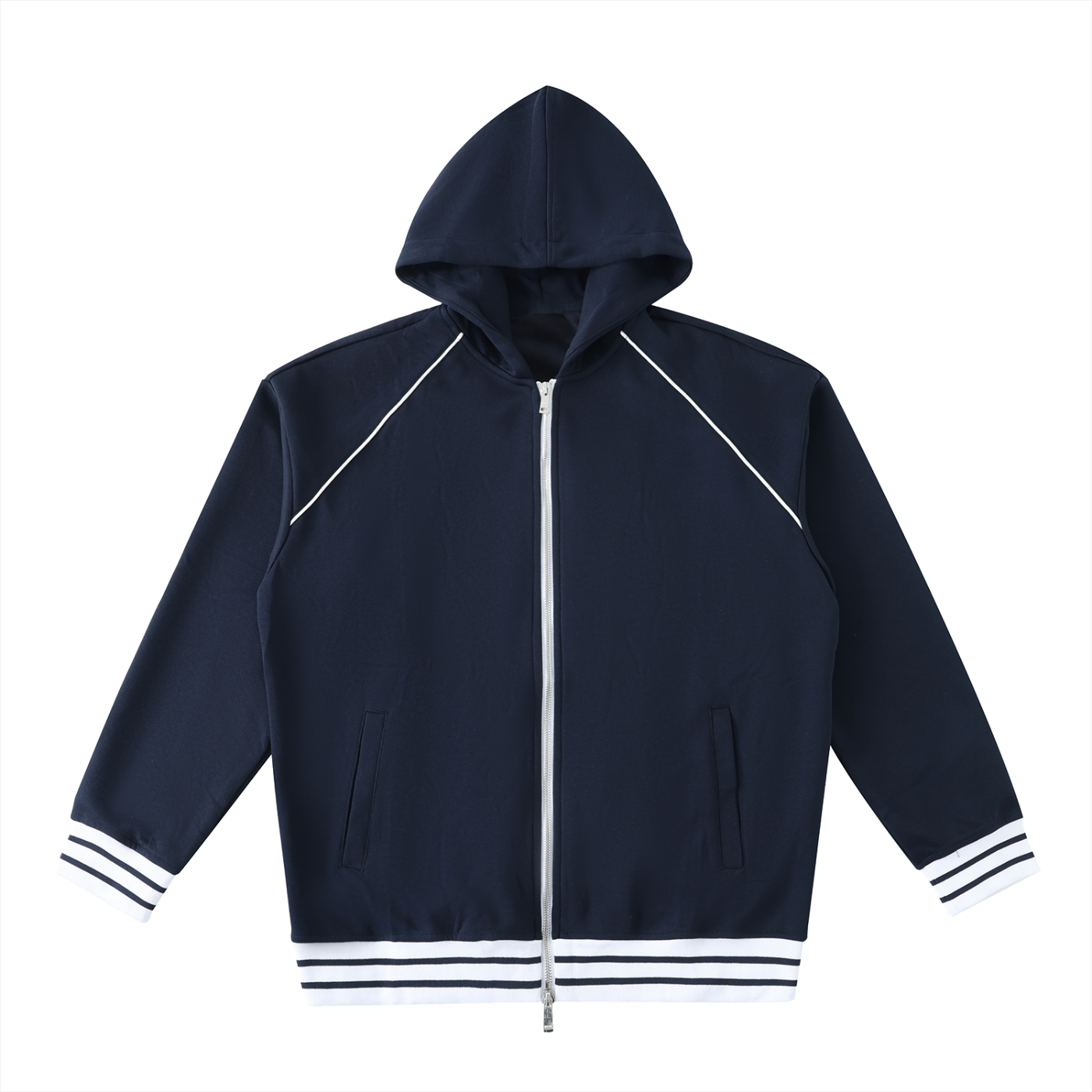 Striped Zip-Up Hoodie