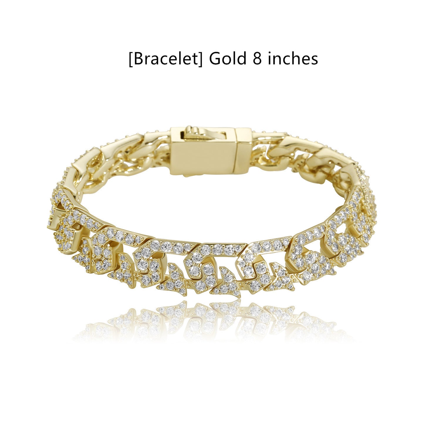10mm Diamond Cuban Link Necklace and Bracelet Set