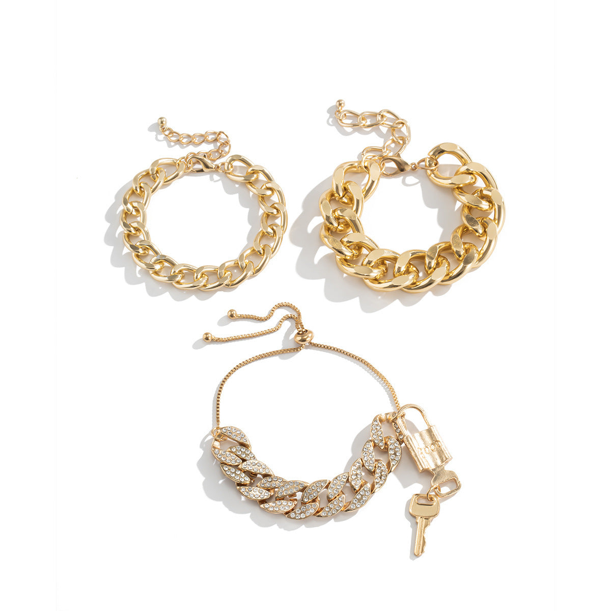Cuban Chain Set Bracelet