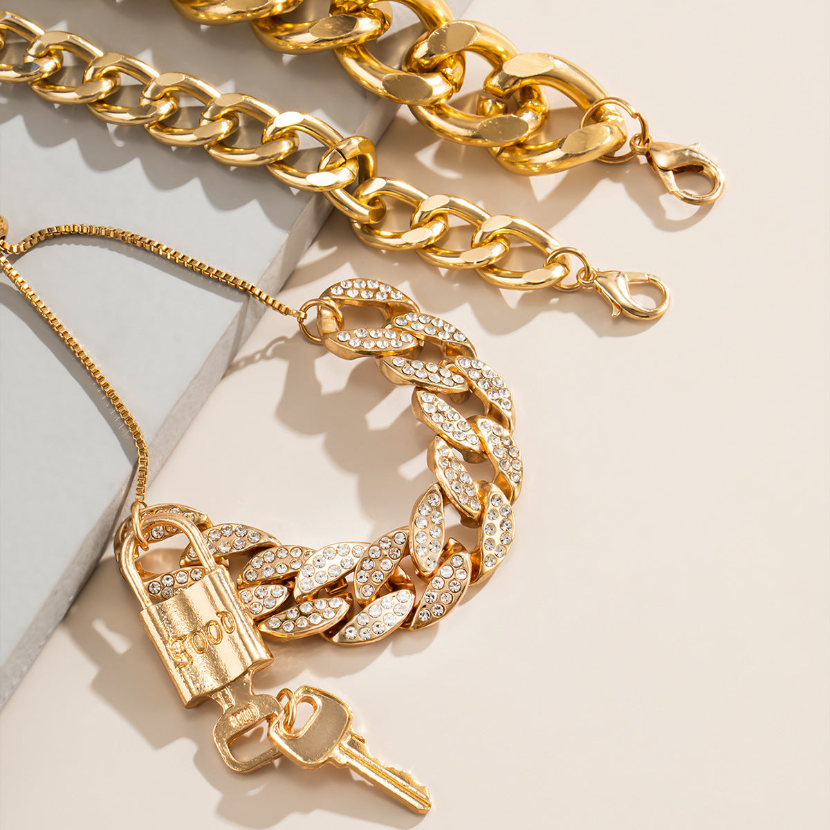 Cuban Chain Set Bracelet