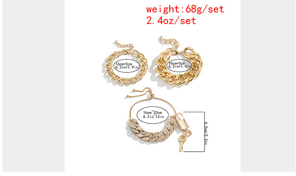 Cuban Chain Set Bracelet
