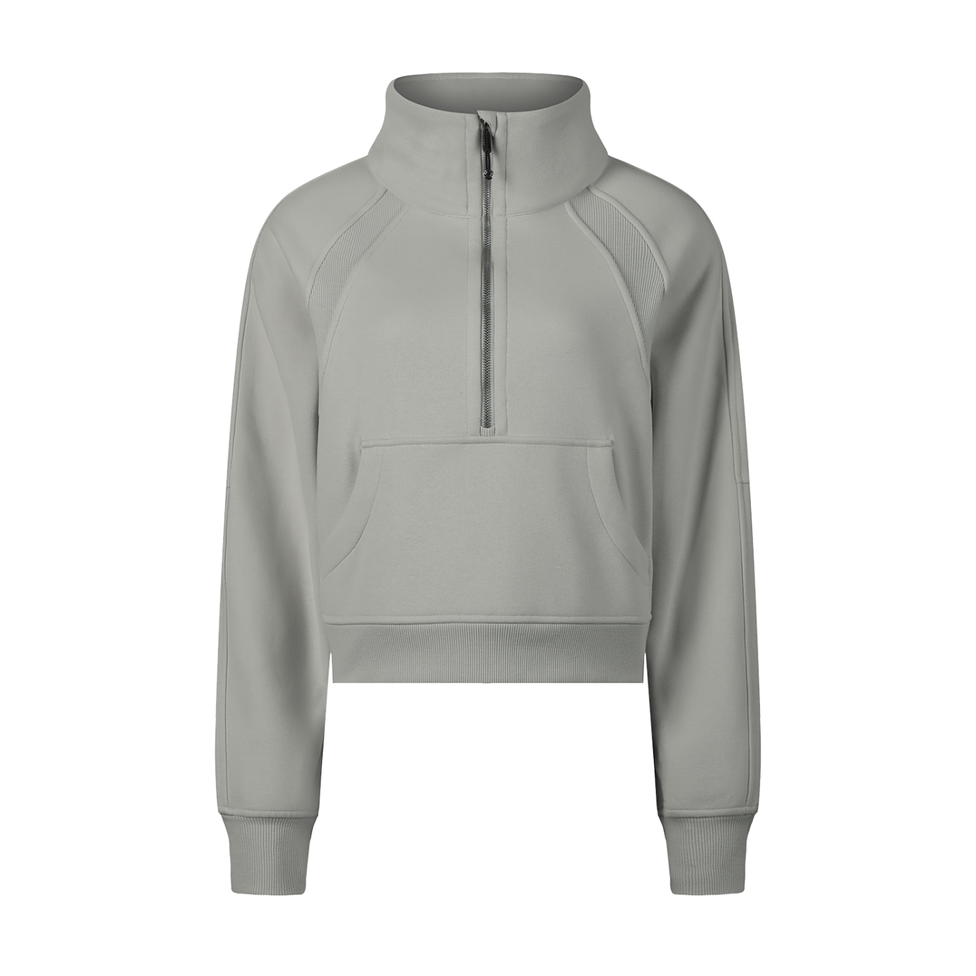 Half-Zip Cropped Sweatshirt