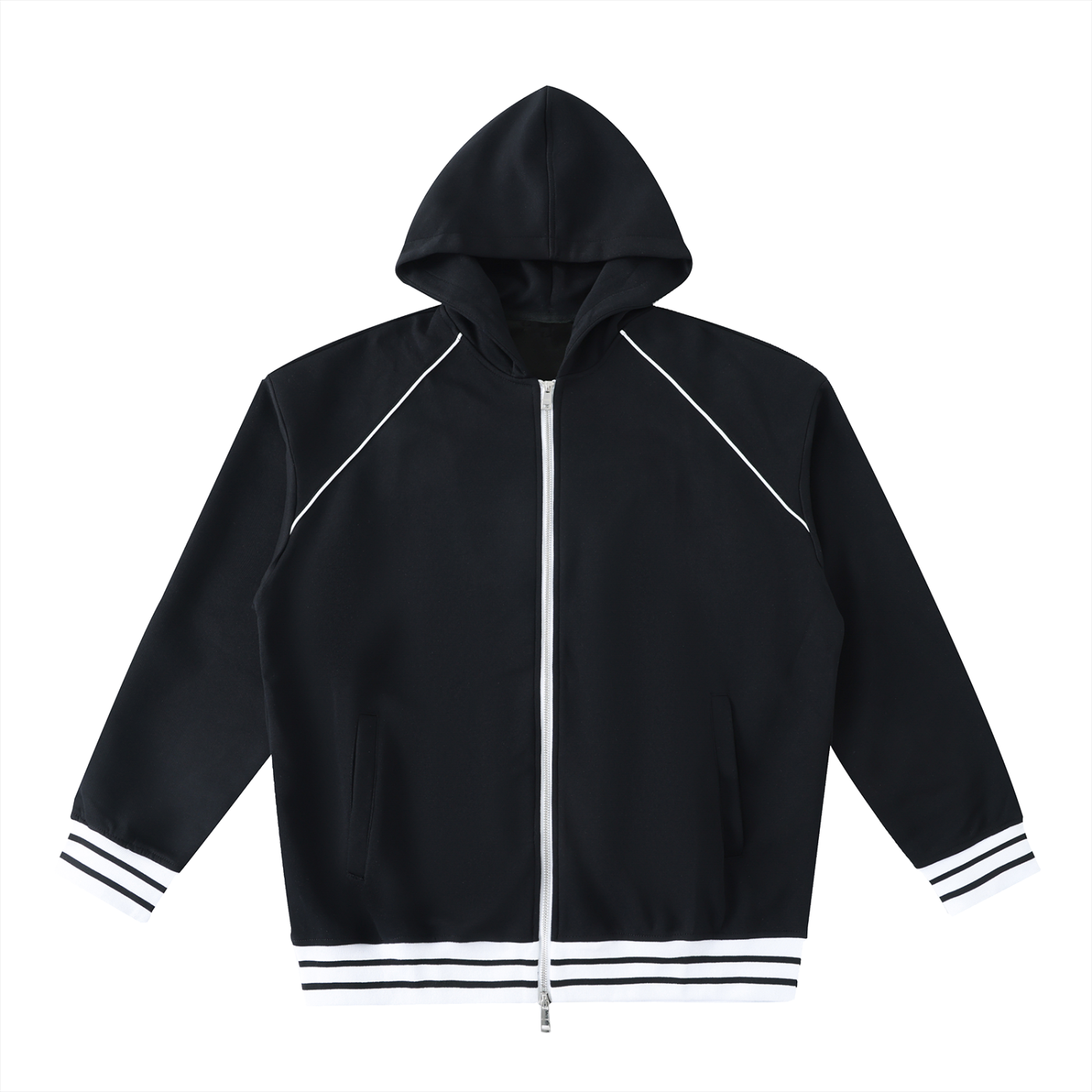 Striped Zip-Up Hoodie