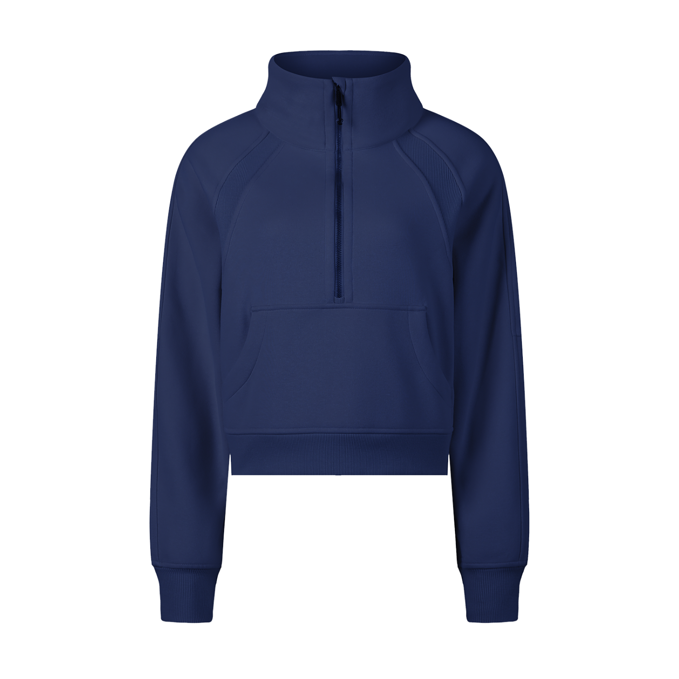 Half-Zip Cropped Sweatshirt