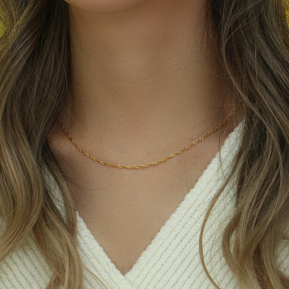 Stainless Water Wave Chain