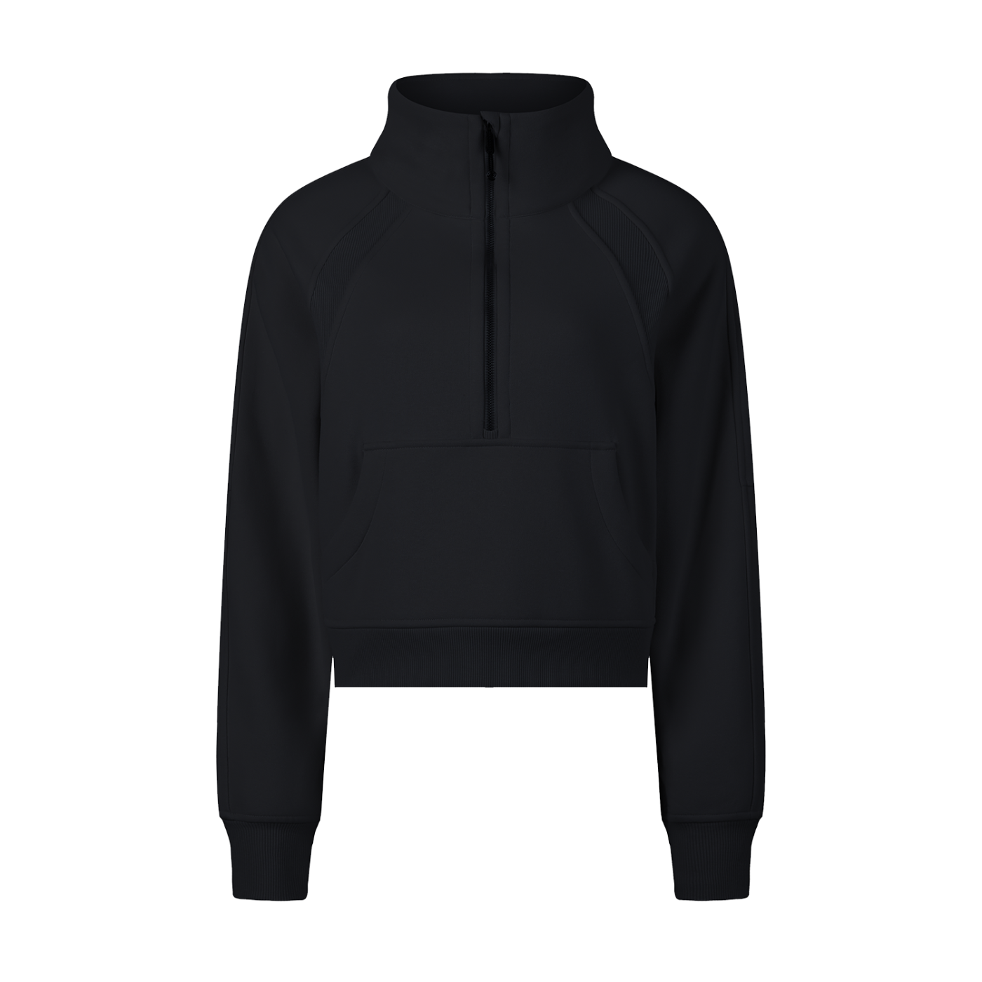 Half-Zip Cropped Sweatshirt