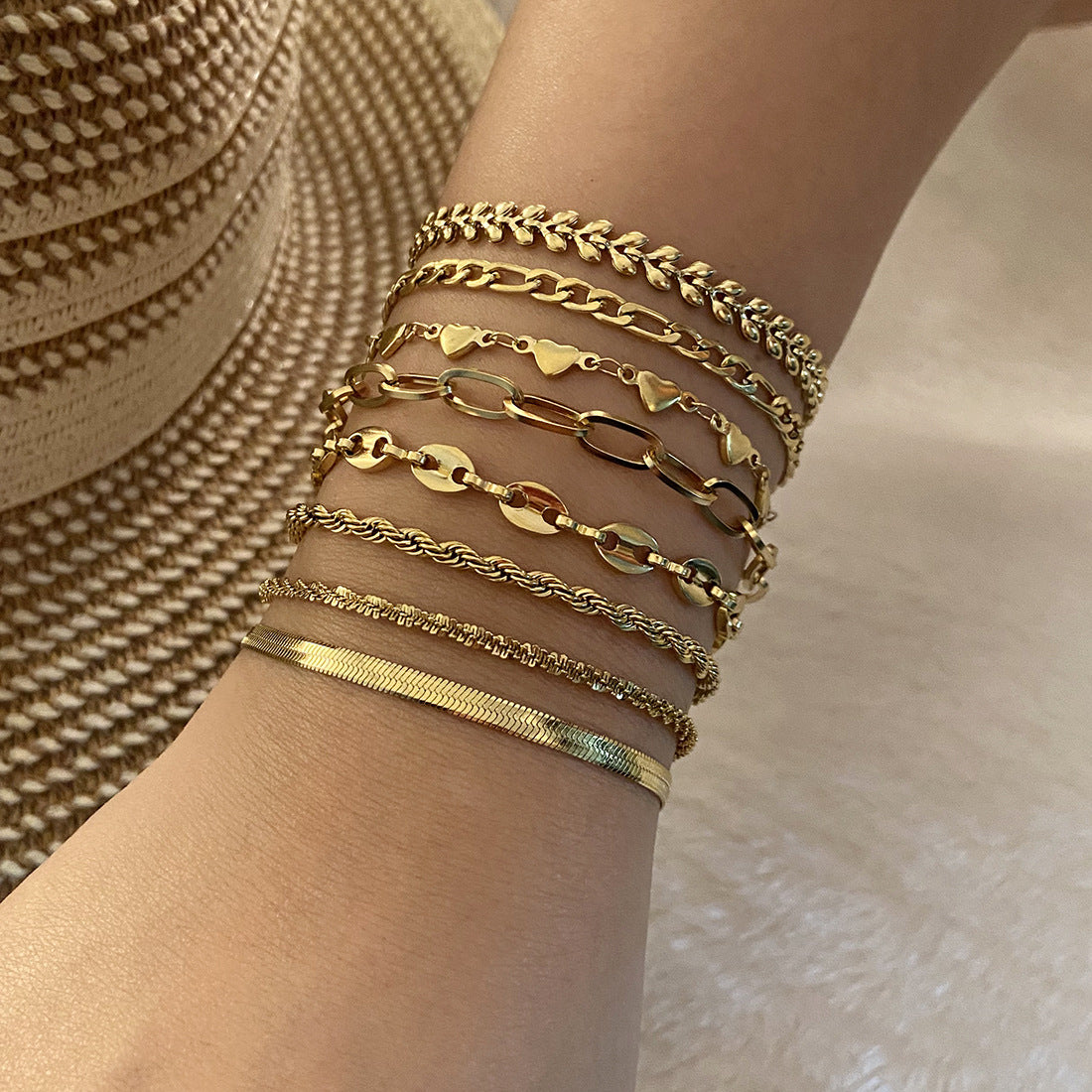 Simple Stainless Steel Chain Bracelet