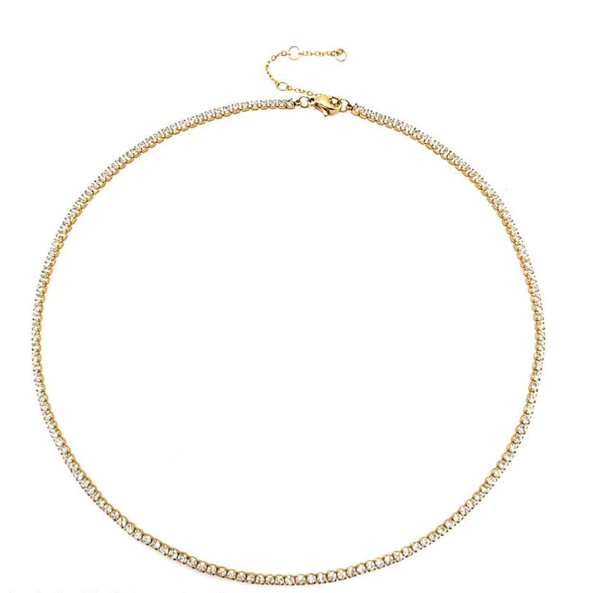 Round Tennis Clavicle Necklace