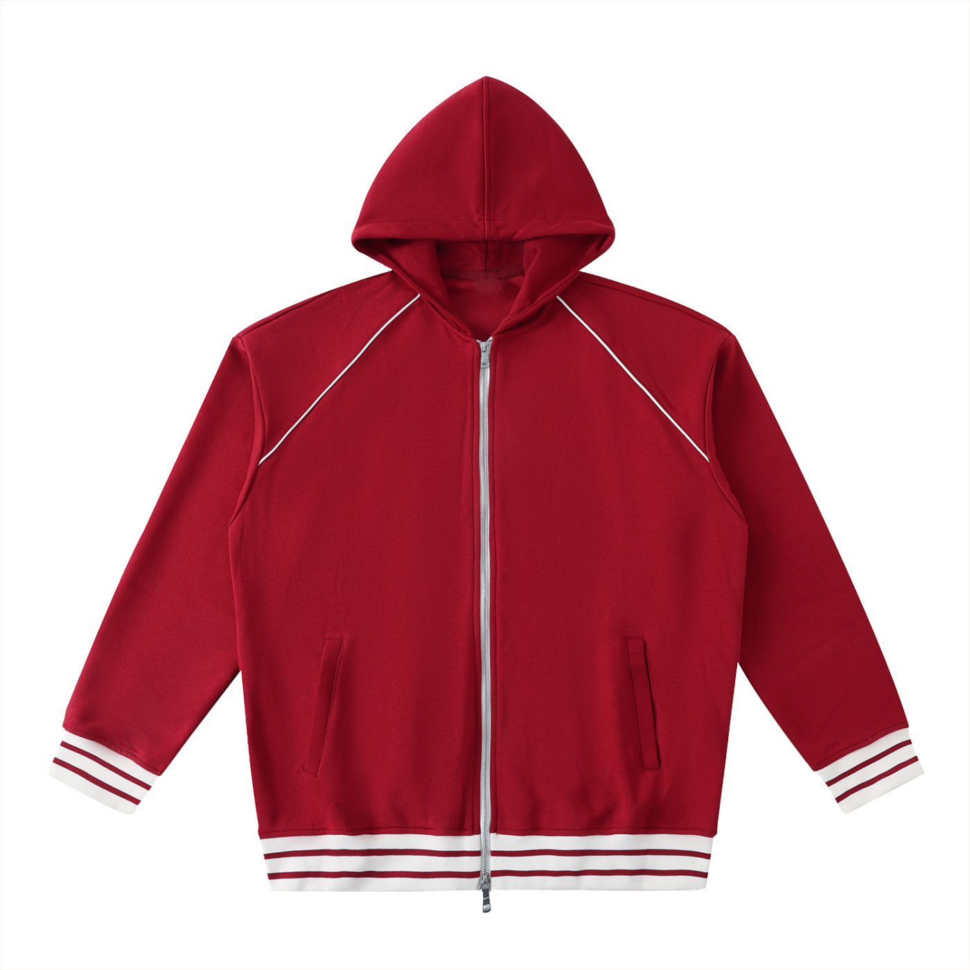 Striped Zip-Up Hoodie