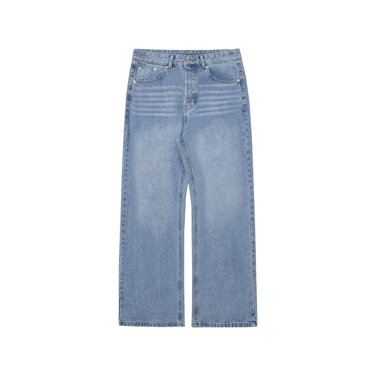Distressed Straight Jeans