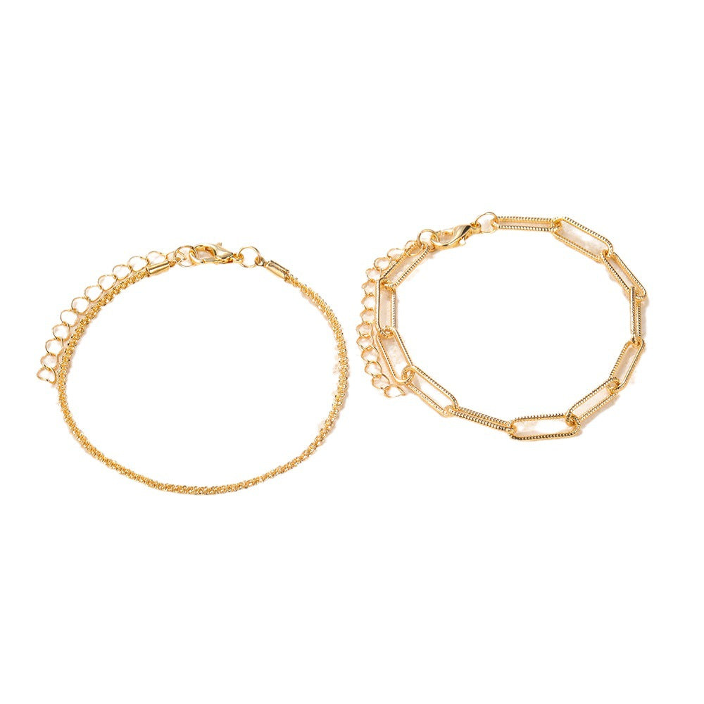 Gold And Sliver Rhinestones Bracelets