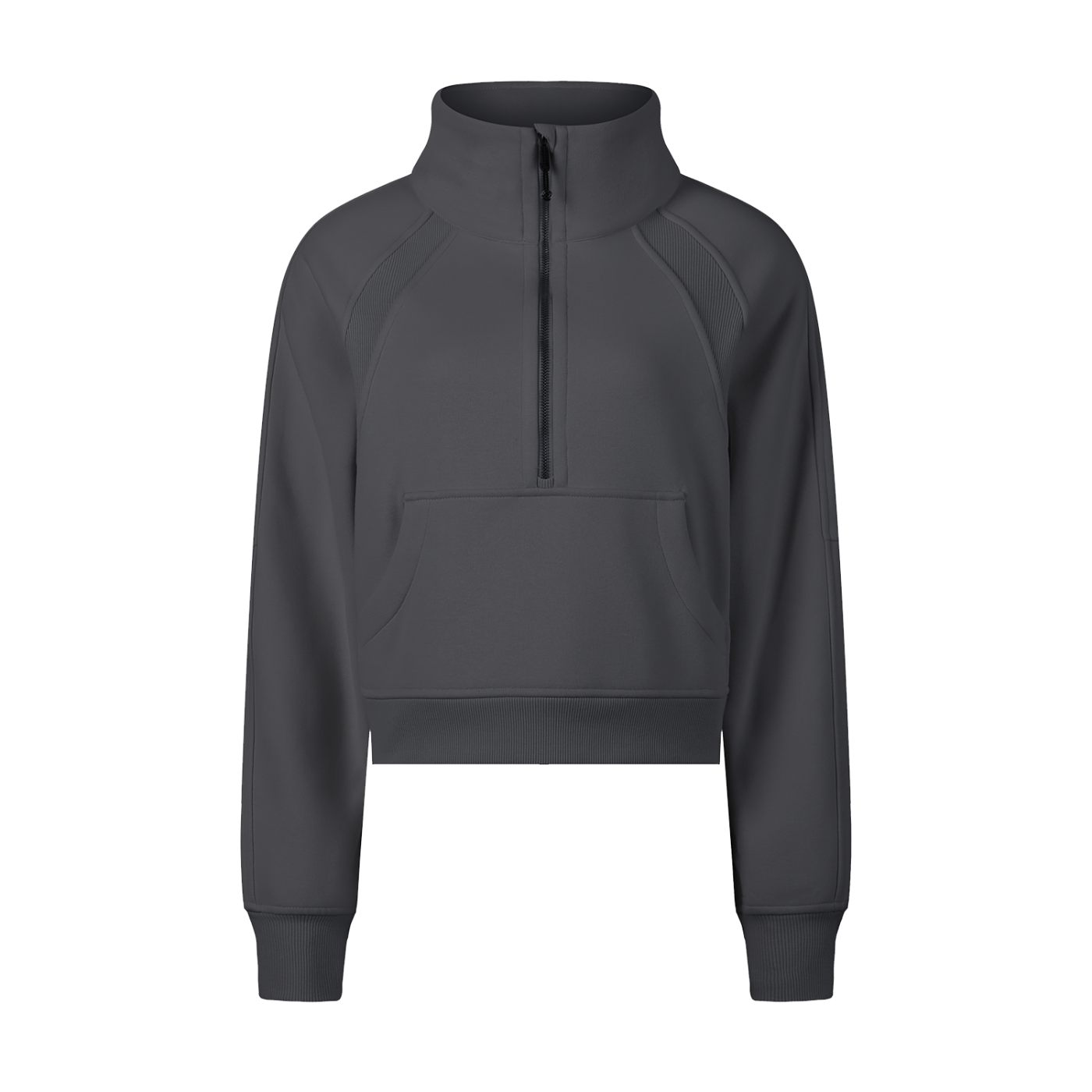 Half-Zip Cropped Sweatshirt