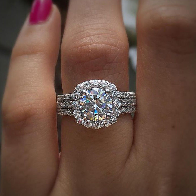 Zircon Diamond Ring