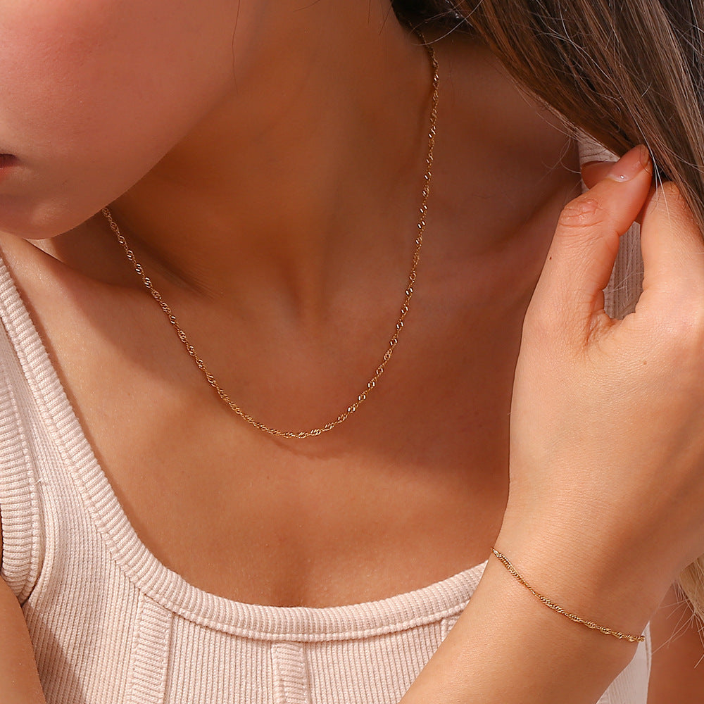 Stainless Water Wave Chain
