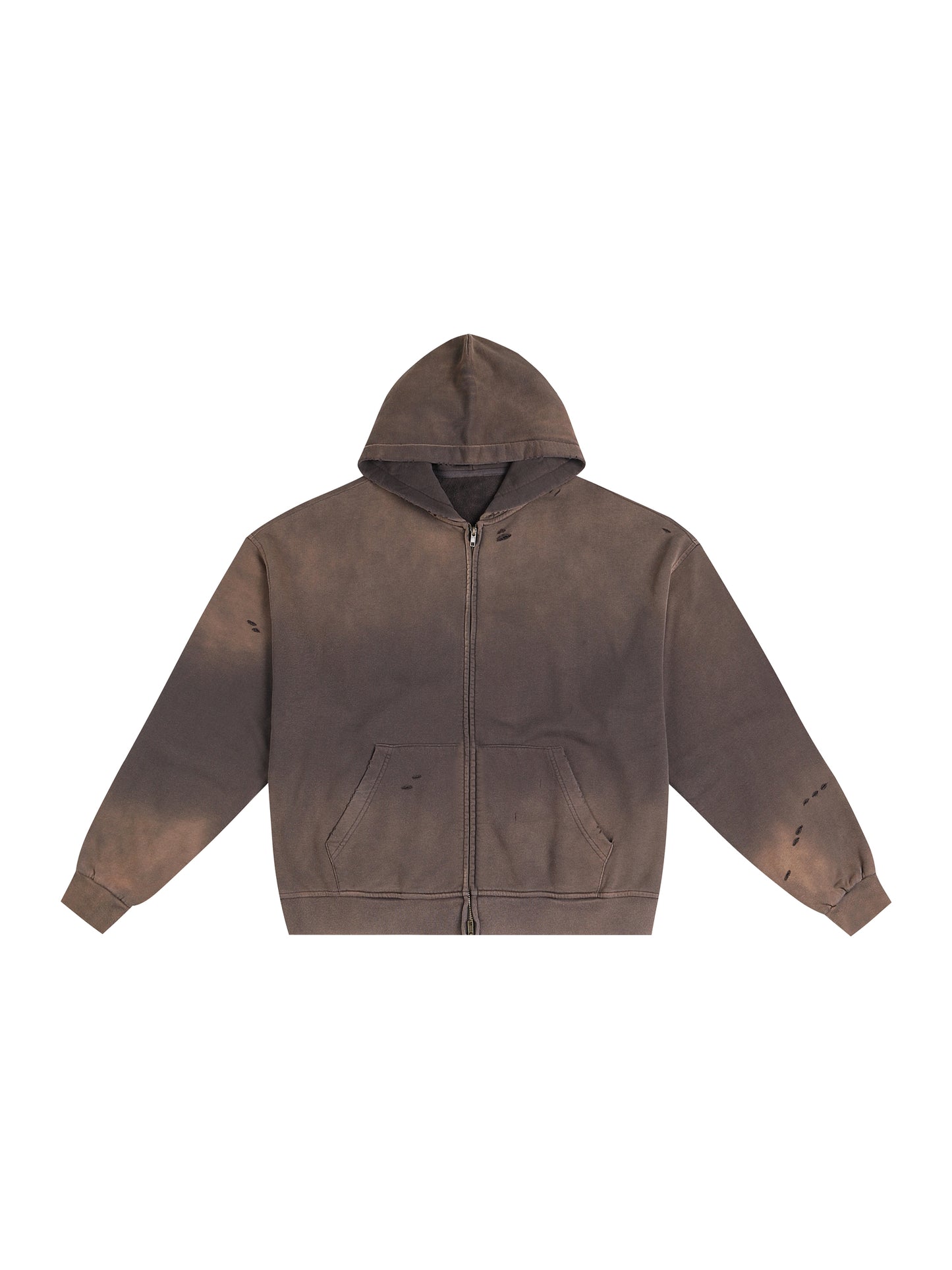 Frayed Sunfade Zip Hoodie