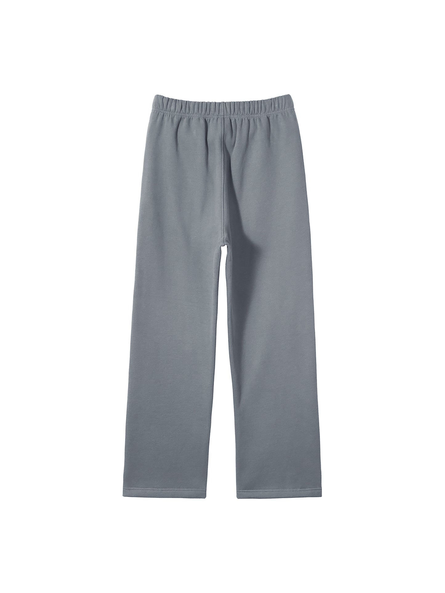 Unisex Solid Color Fleece Straight Leg Pants