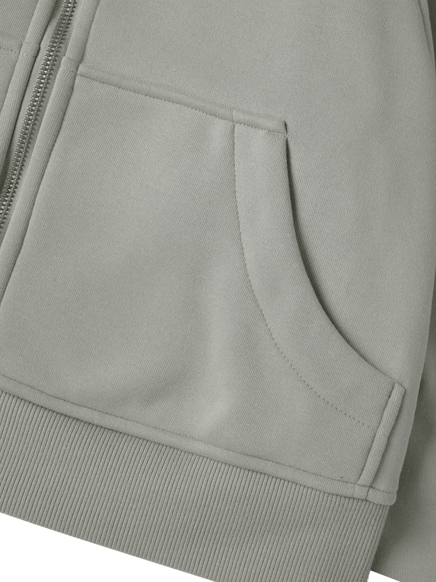 Zip-Through Cropped Hoodie