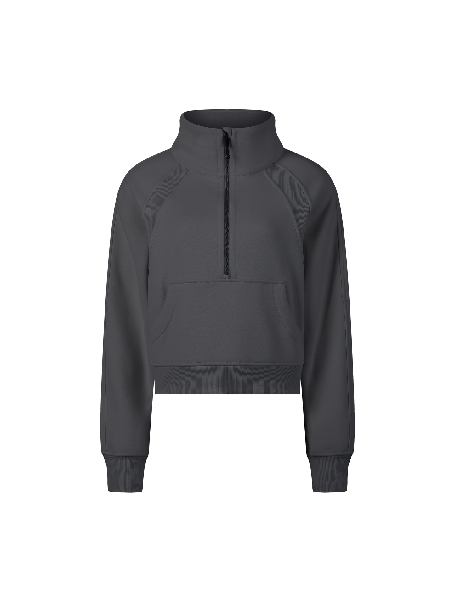 Half-Zip Cropped Sweatshirt