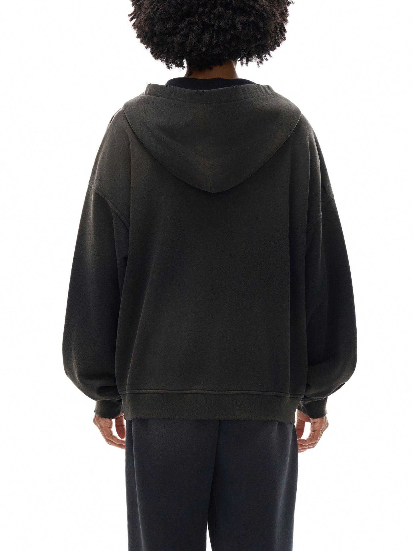 Frayed Sunfade Zip Hoodie