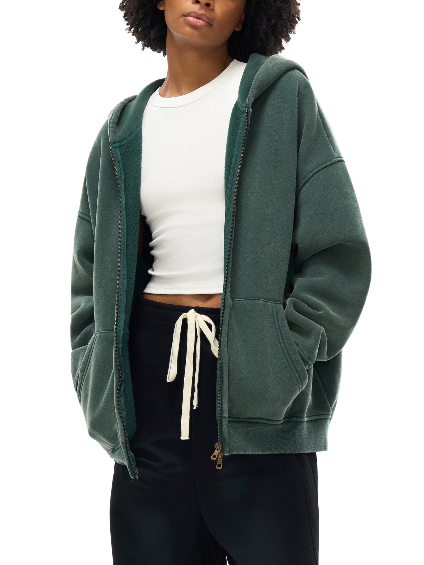 Zip Fleece Hoodie