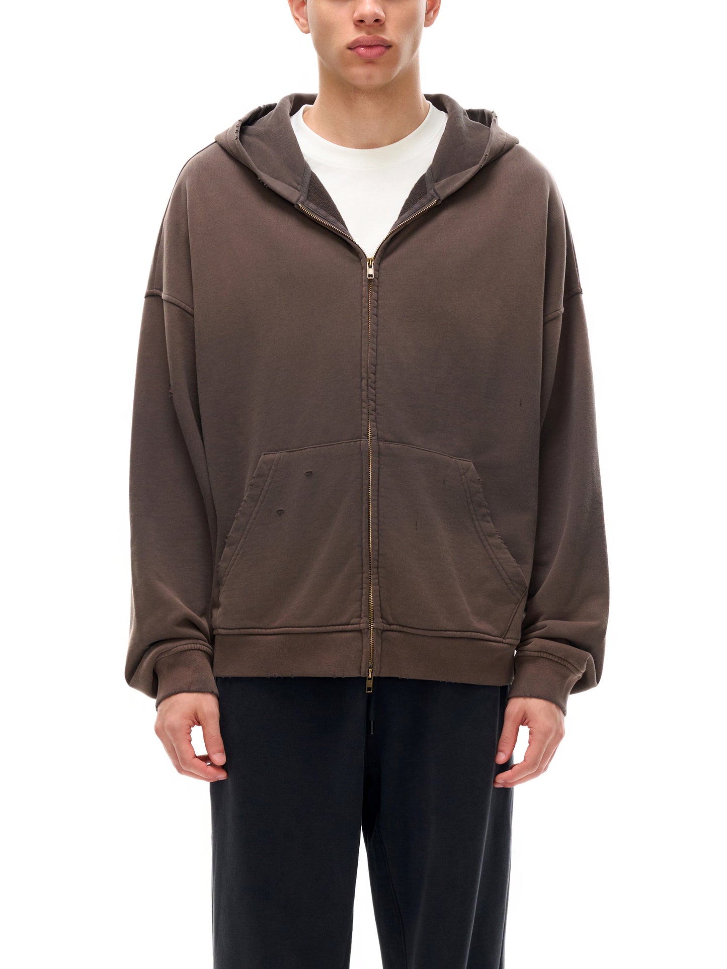 Frayed Sunfade Zip Hoodie