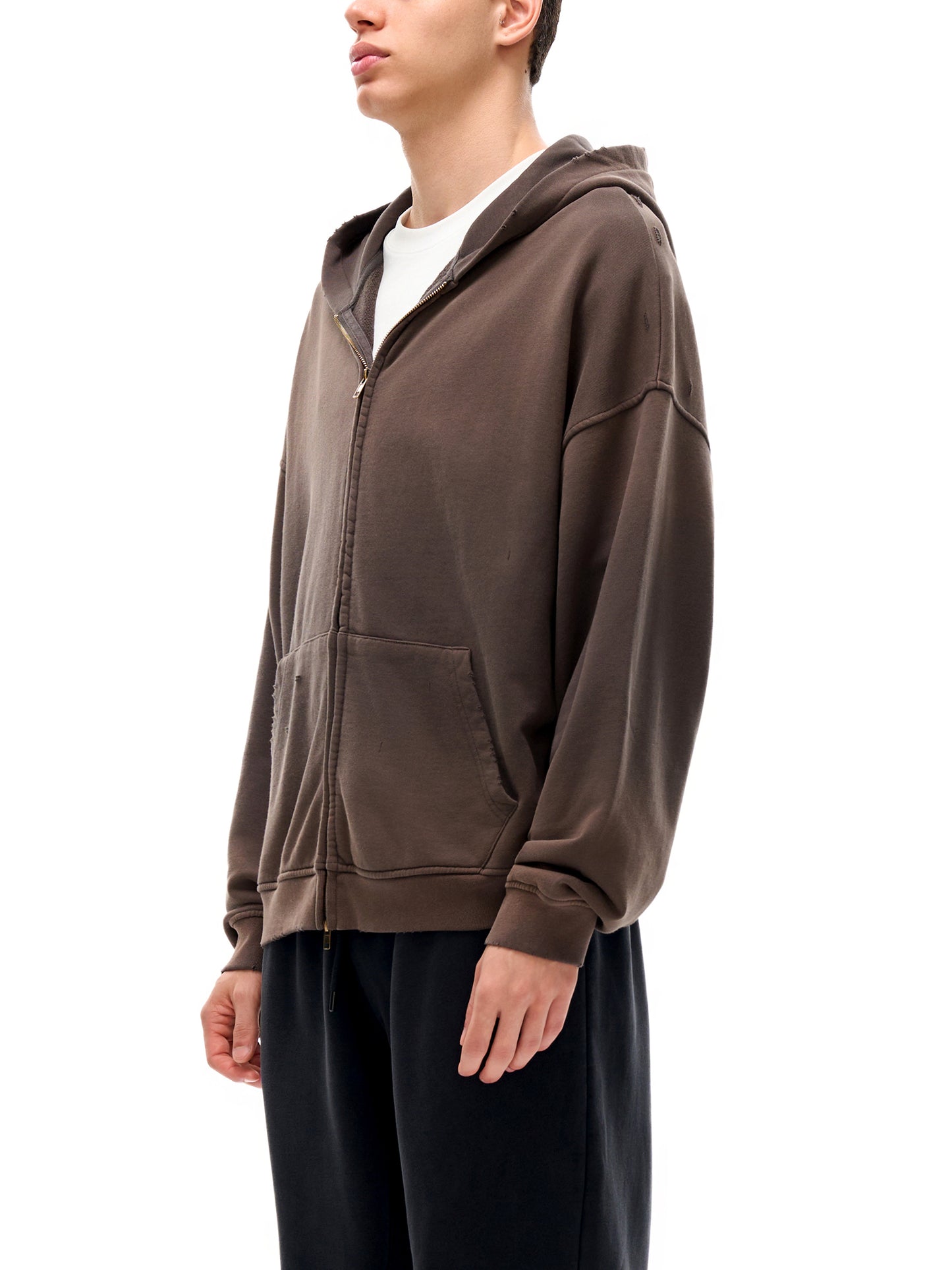 Frayed Sunfade Zip Hoodie