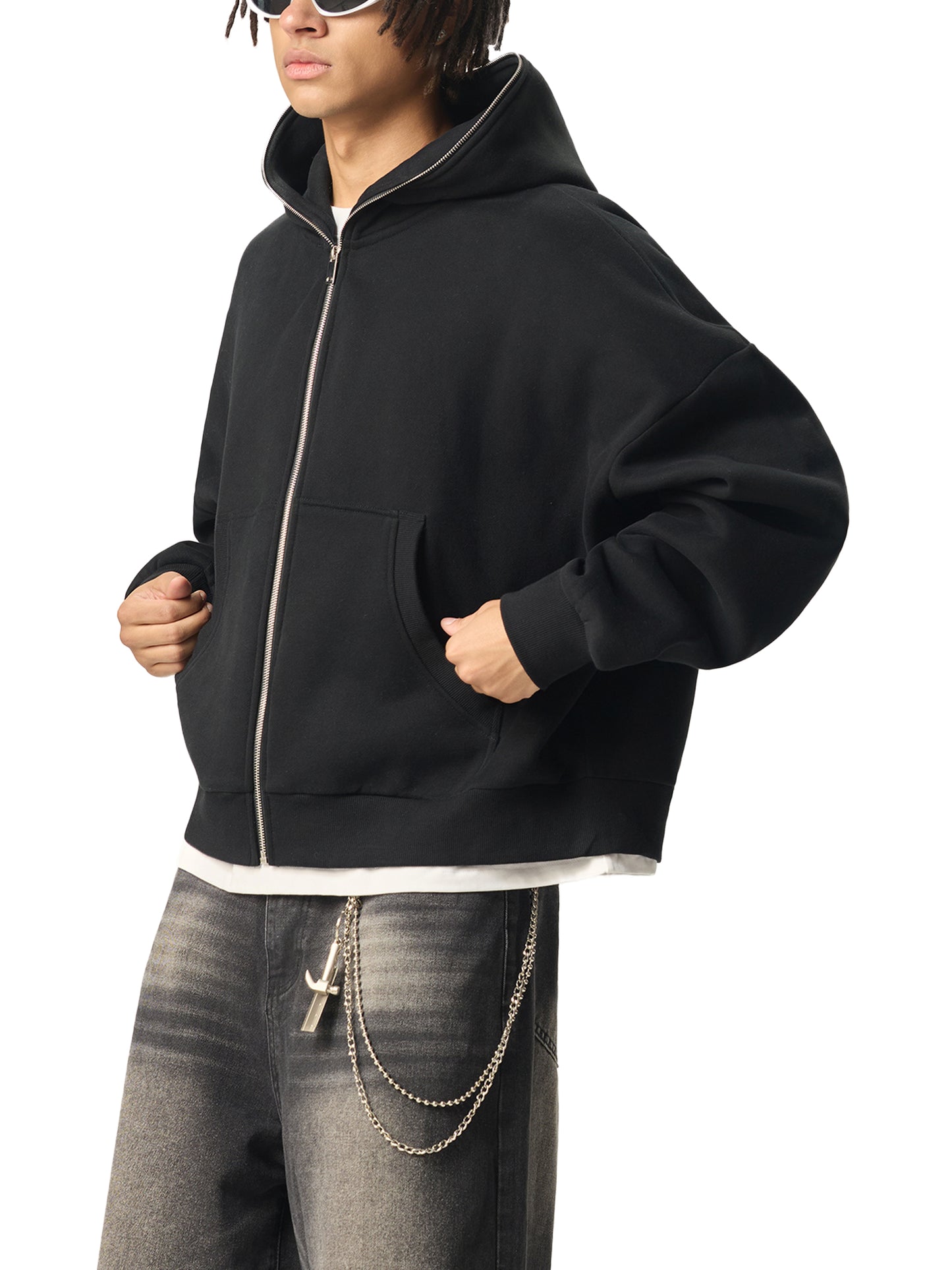 Fleeced Full-Zip Hoodie
