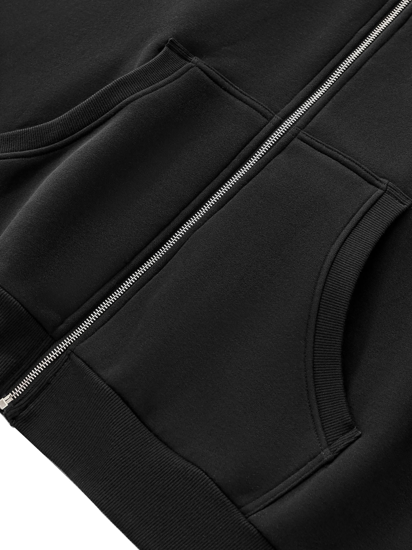 Fleeced Full-Zip Hoodie