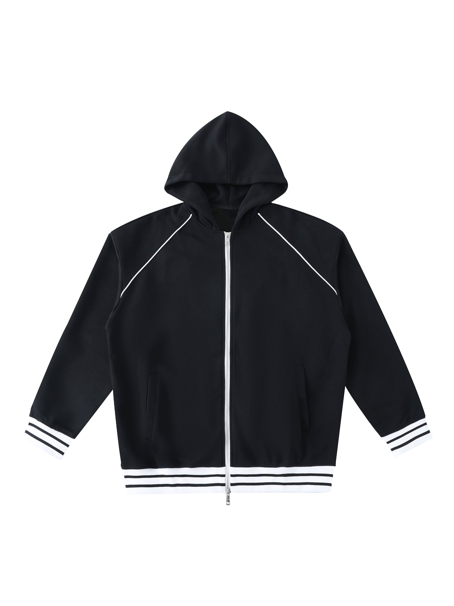 Striped Zip-Up Hoodie