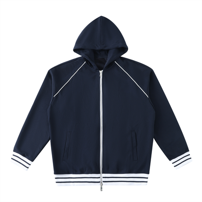 Striped Zip-Up Hoodie