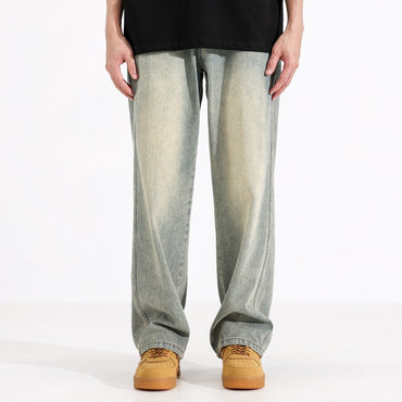 Mens Retro Straight Jeans