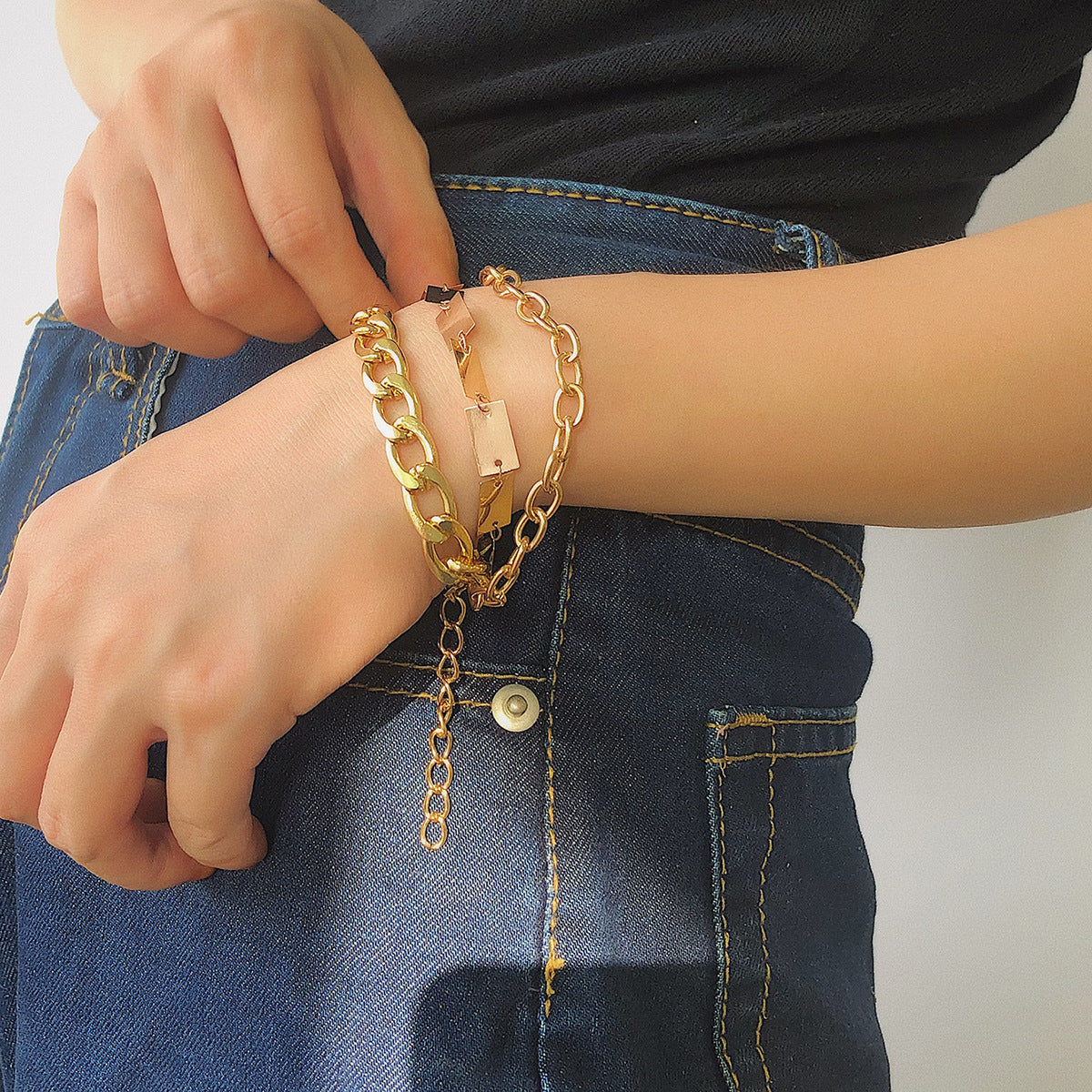 Retro Punk Chain Bracelet