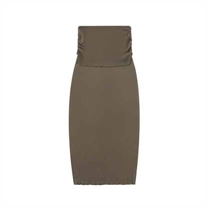 Straight Hip Slim Maxi Skirt
