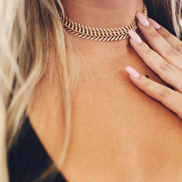 Fishbone Aircraft Chain Necklace