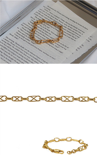 Brass chain bracelet