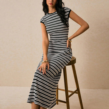 Striped Knitted Dress