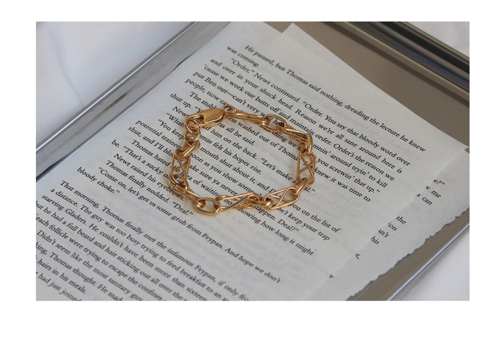 Brass chain bracelet