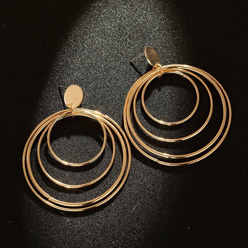 Multi-layer Round Earrings