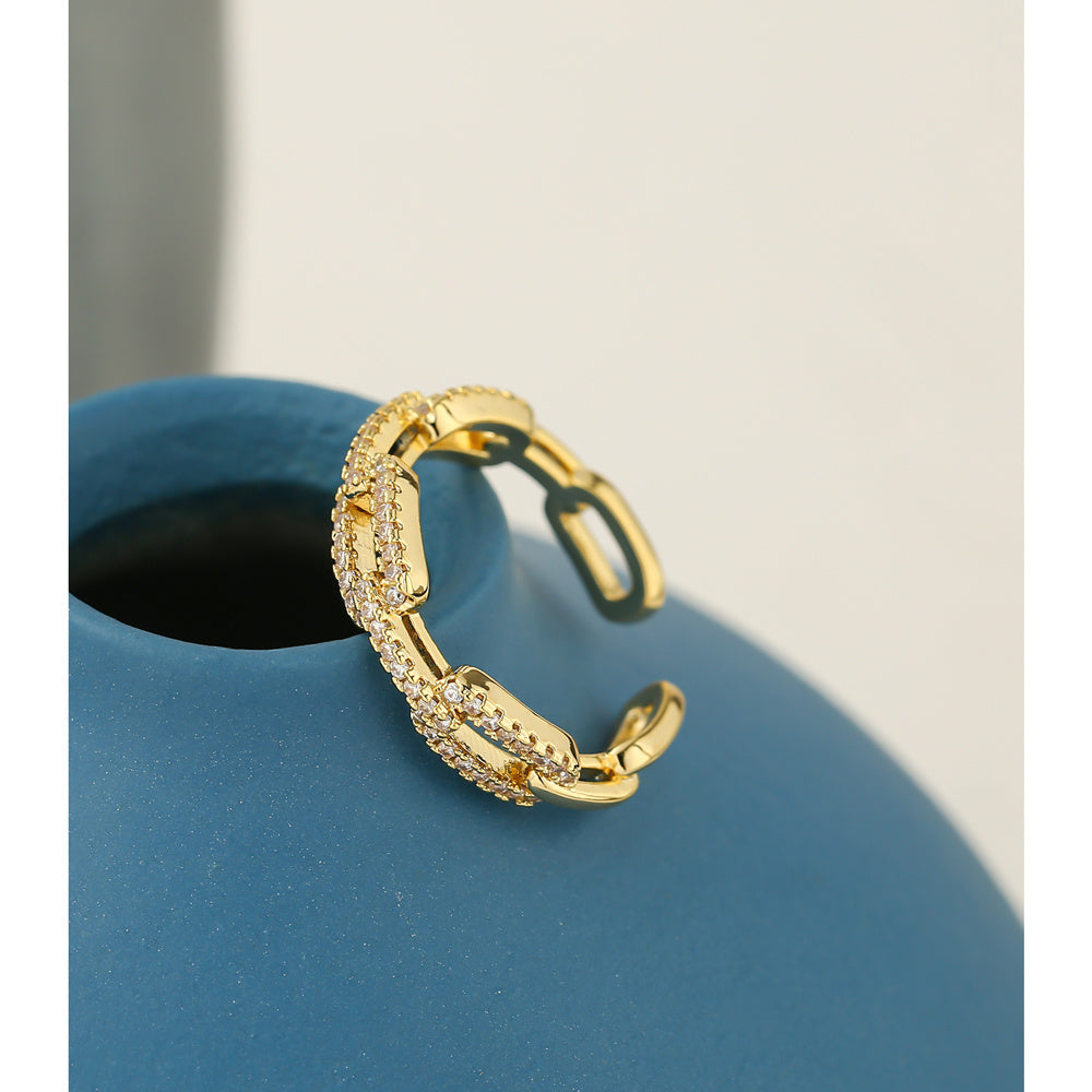 Encrusted Gold Ring