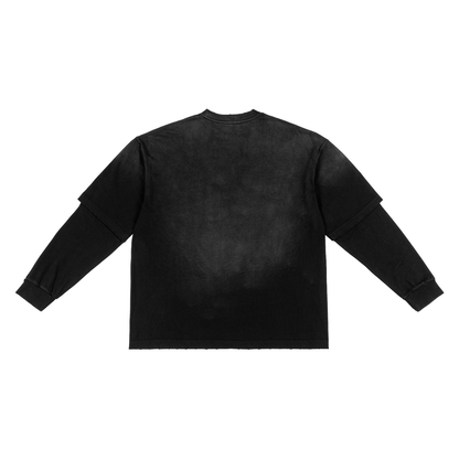 Sunfade Frayed Faux Two-Piece