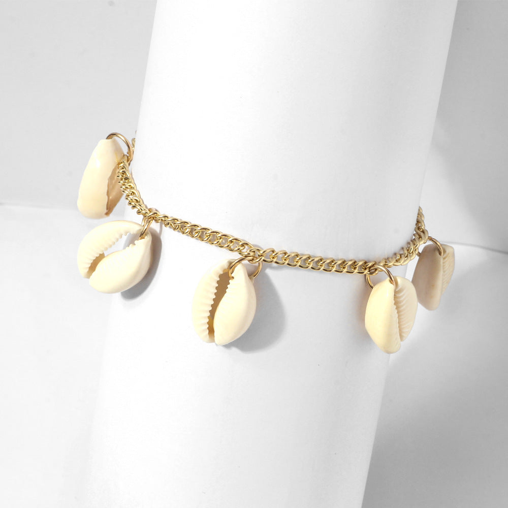 Shell chain bracelet