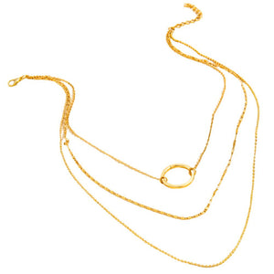 Circle Clavicle Chain Necklace