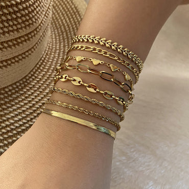 Simple Stainless Steel Chain Bracelet