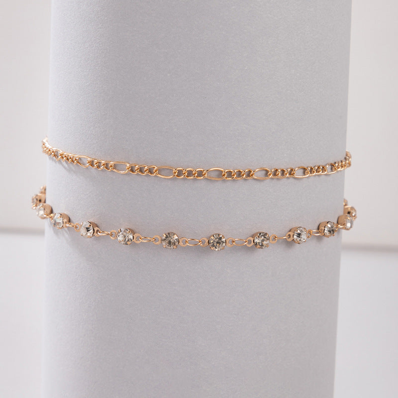 Luxurious Diamond Double Anklet