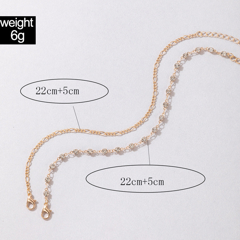 Luxurious Diamond Double Anklet