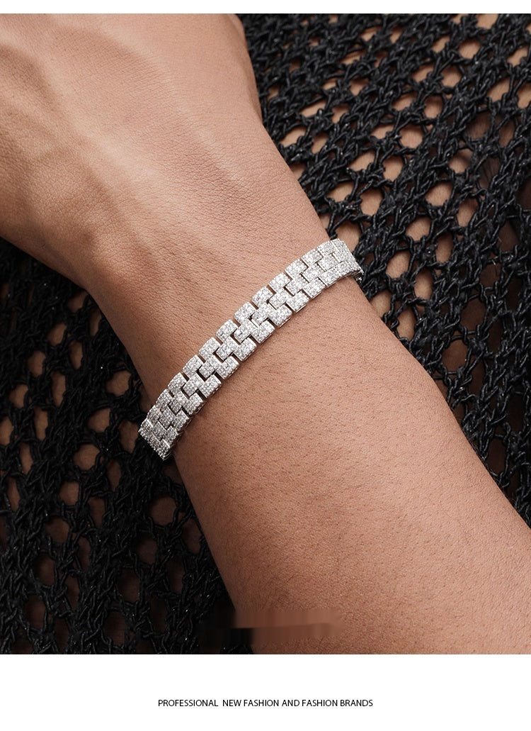 Mens Tennis Chain Bracelet