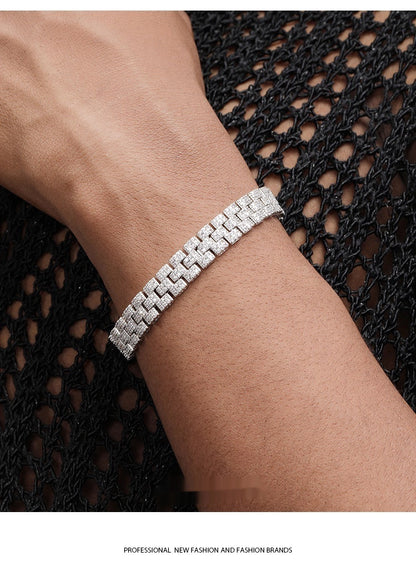 Mens Tennis Chain Bracelet