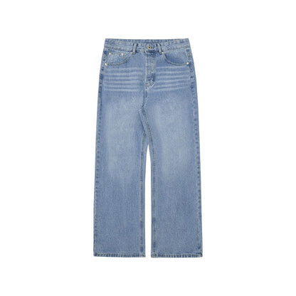 Distressed Straight Jeans