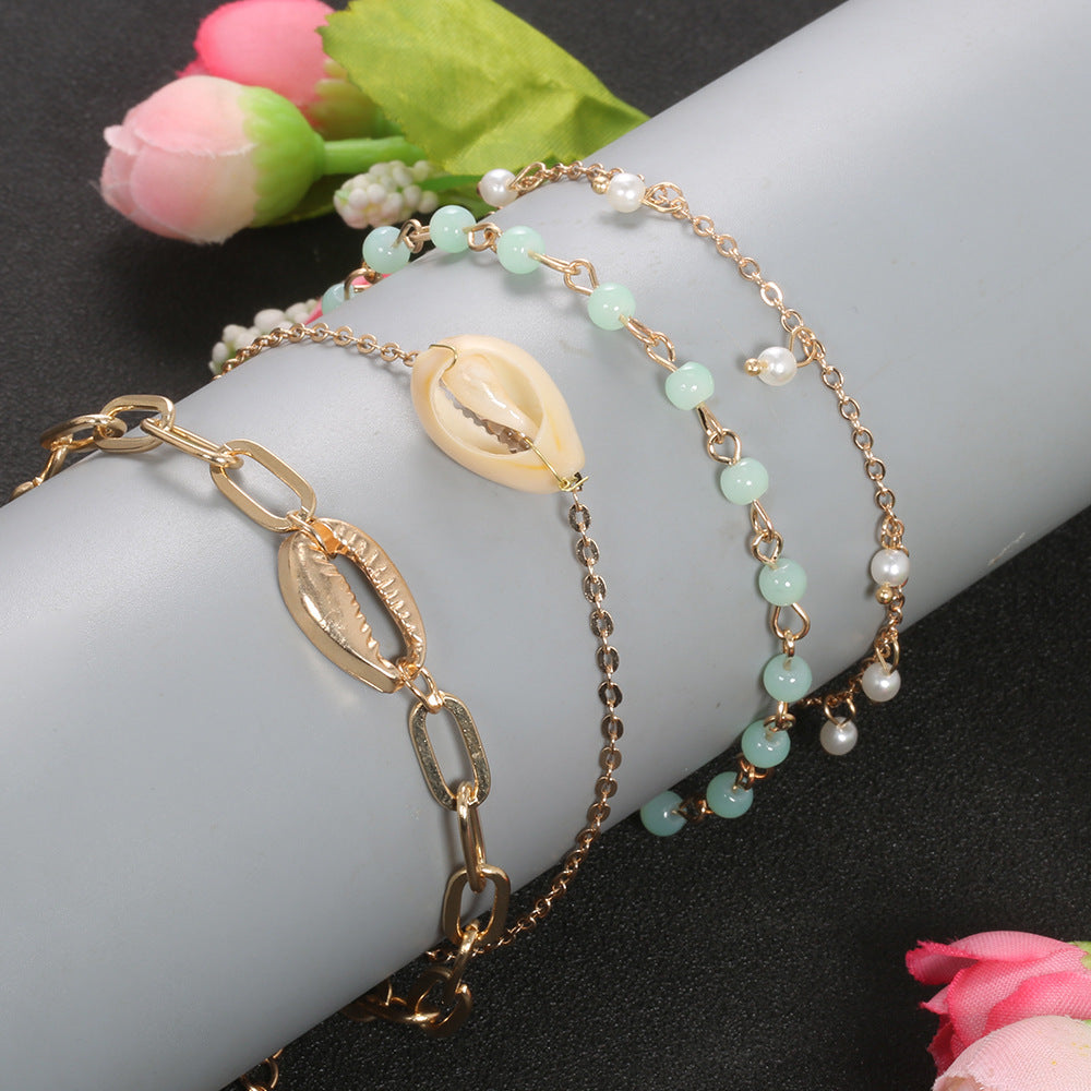 Golden Shell Chain Bracelet